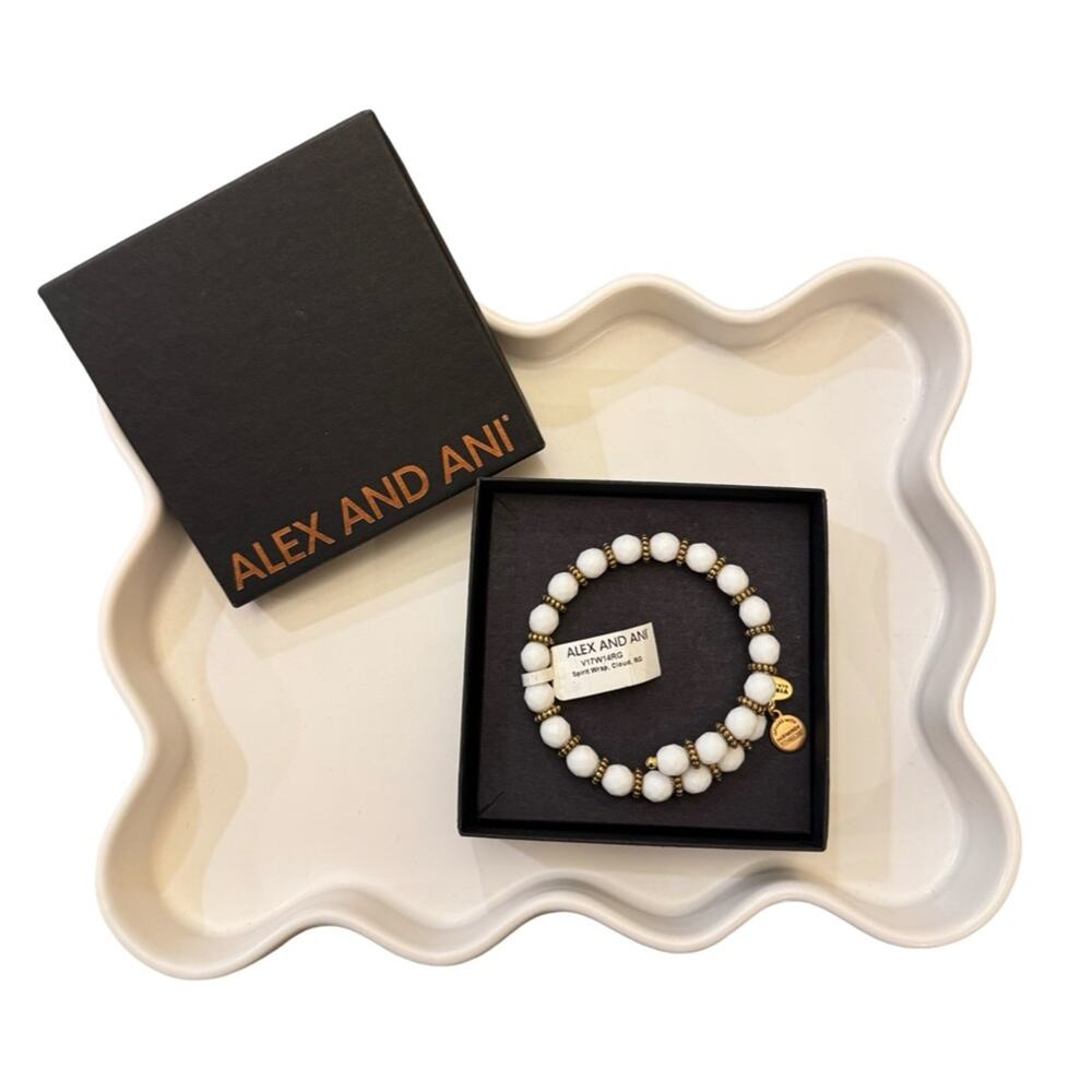 Alex and Ani Spirit Cloud Rafaelian Gold Bangle Wrap
